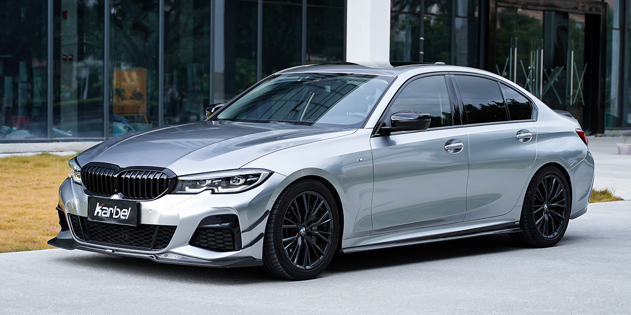 Karbel front lip side skirts rear diffuser rear spoiler dry carbon fiber full body kit suitable for BWM 3 Series G20-G28