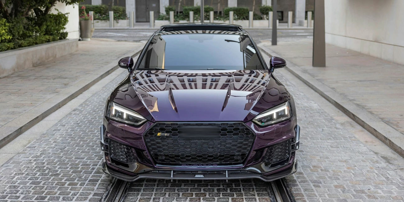 Karbel KB diffuser front lip hood side skirts spoiler dry carbon fiber Complete vehicle kit for Audi RS5 2017-2019