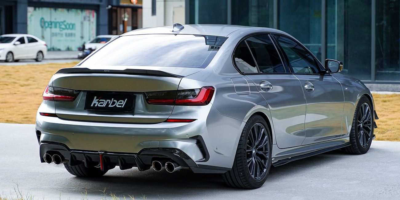 Karbel front lip side skirts rear diffuser rear spoiler dry carbon fiber full body kit suitable for BWM 3 Series G20-G28