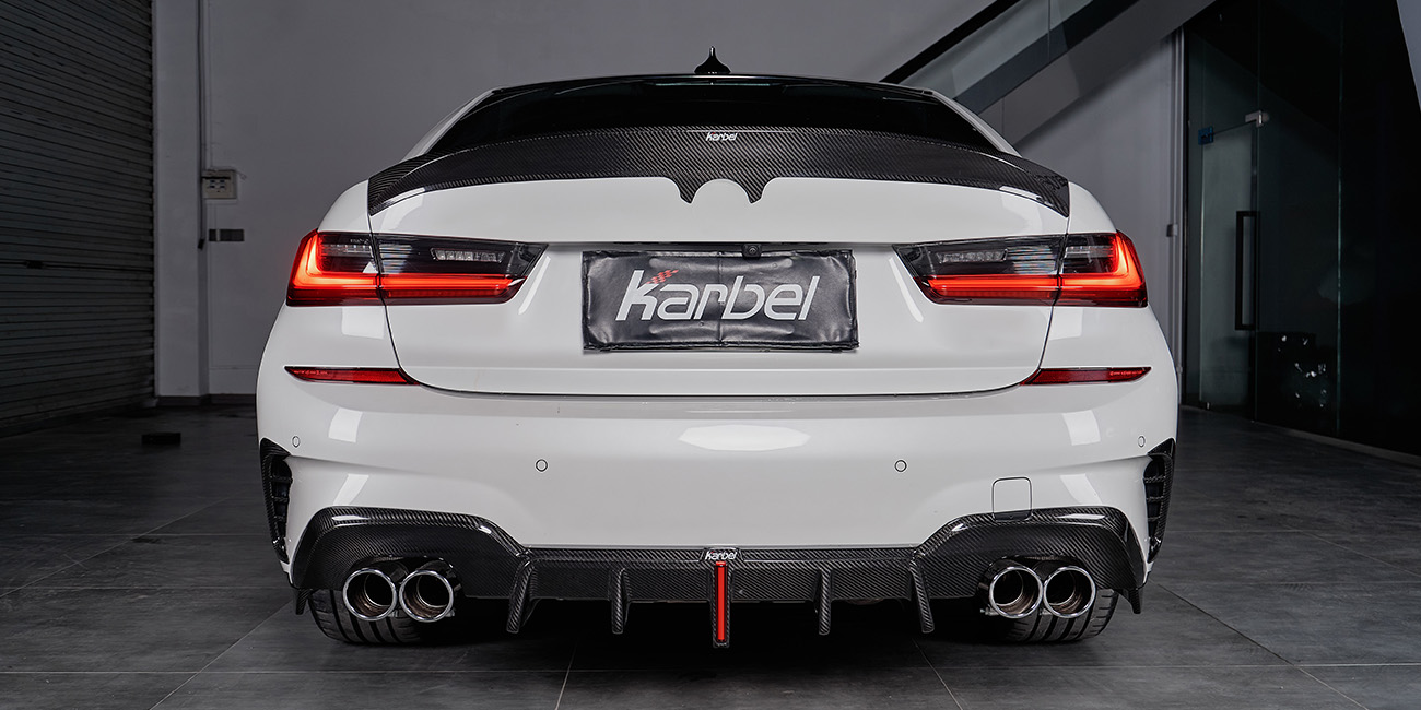 Karbel front lip side skirts rear diffuser rear spoiler dry carbon fiber full body kit suitable for BWM 3 Series G20-G28