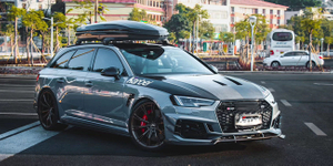 Karbel front lip side skirts rear diffuser rear spoiler 3K black twill weave texture dry carbon fiber Complete vehicle kit for Audi rs4 B9 2017-2019
