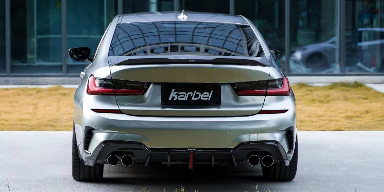 Karbel front lip side skirts rear diffuser rear spoiler dry carbon fiber full body kit suitable for BWM 3 Series G20-G28