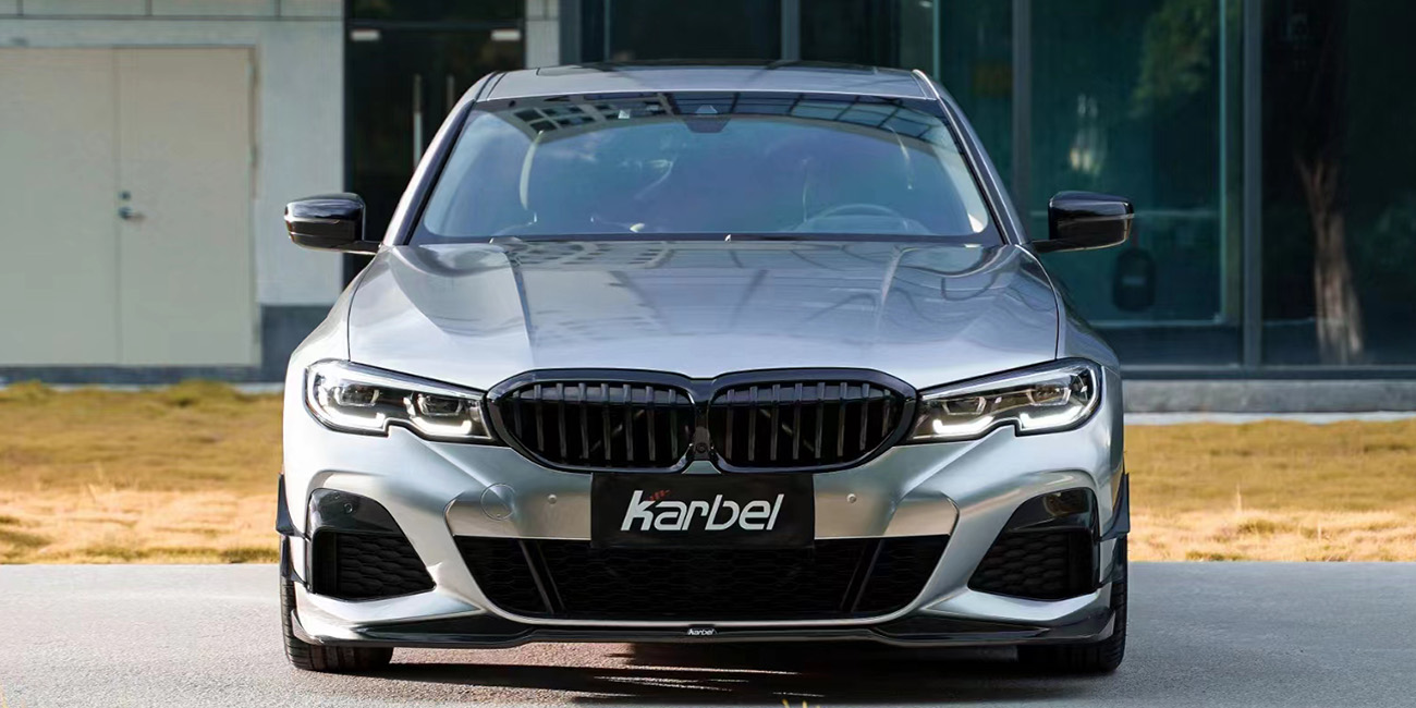Karbel front lip side skirts rear diffuser rear spoiler dry carbon fiber full body kit suitable for BWM 3 Series G20-G28
