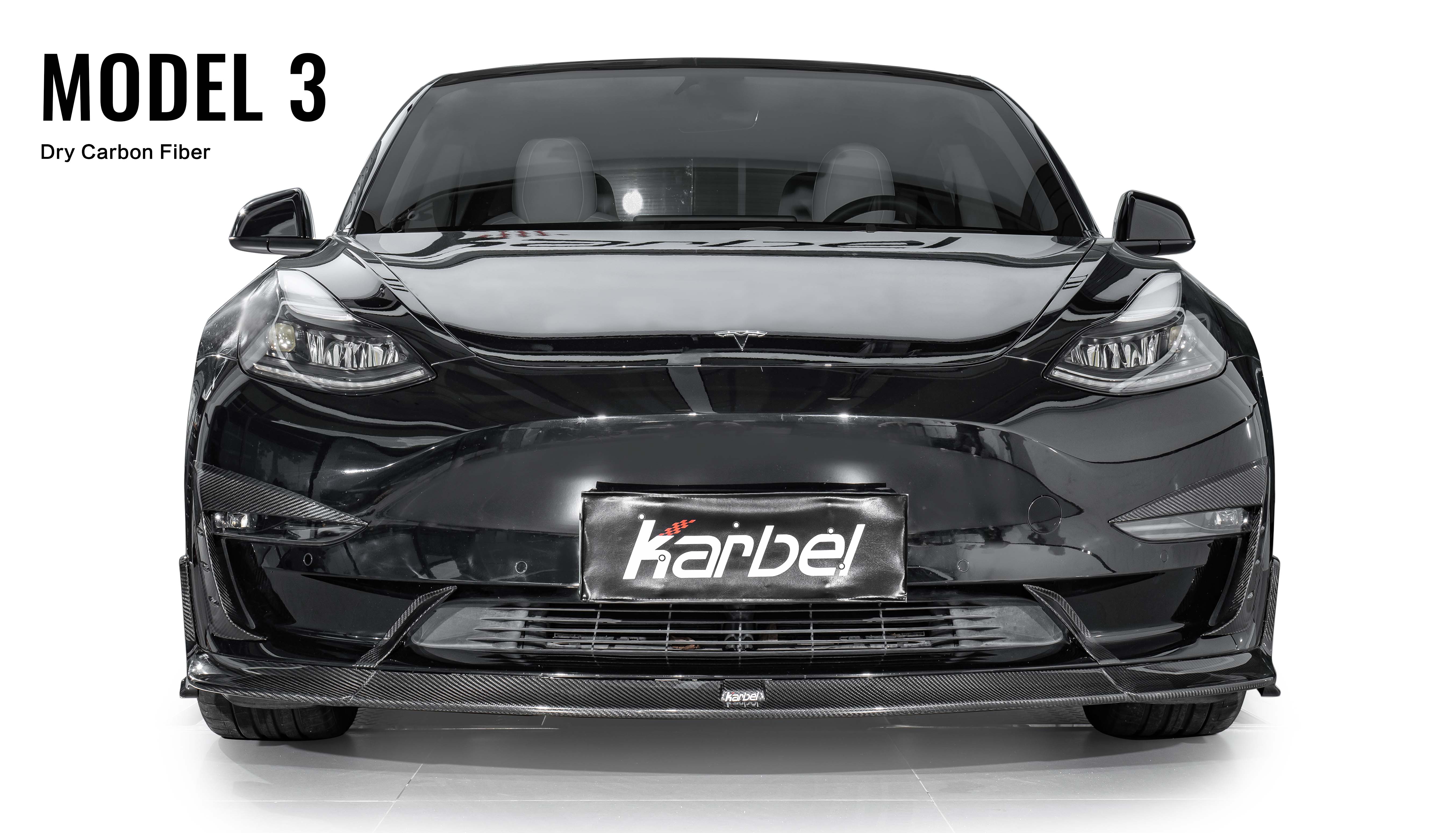Karbel 3K Dry Carbon Fiber Complete Kit For Tesla Model 3 2019+
