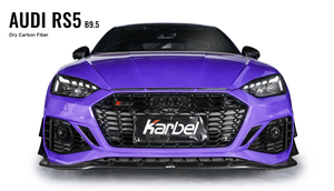 Karbel KB diffuser front lip hood side skirts spoiler dry carbon fiber Complete vehicle kit for Audi RS5 2020-2023