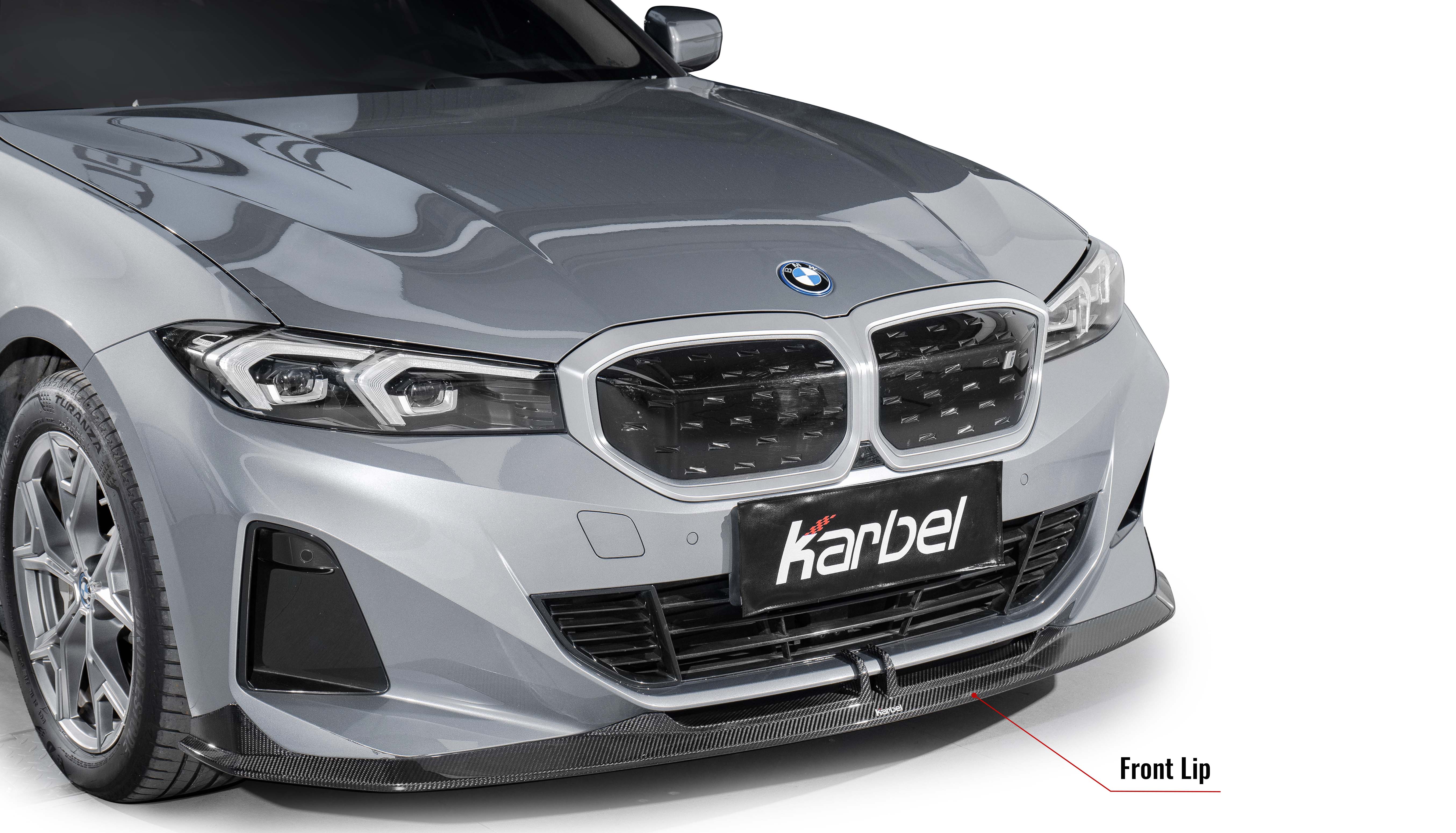 Karbel diffuser front lip side skirts rear spoiler 3K woven texture dry carbon fiber full body kit suitable Top wing for BWM I3 2022-ON