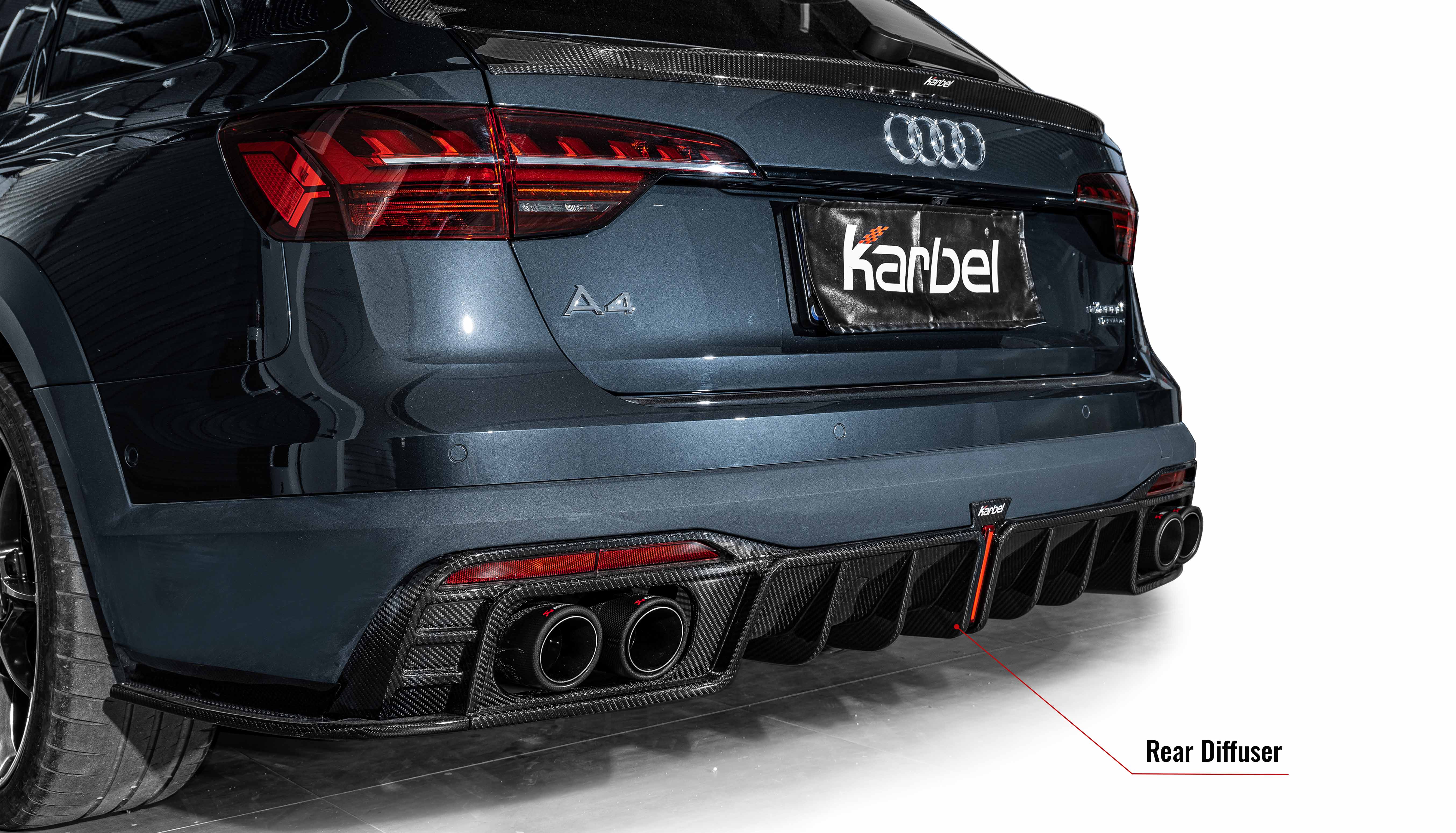 Karbel 3K Glossy Dry Carbon Fiber Body Kit For Audi A4 Allroad 2020-2021