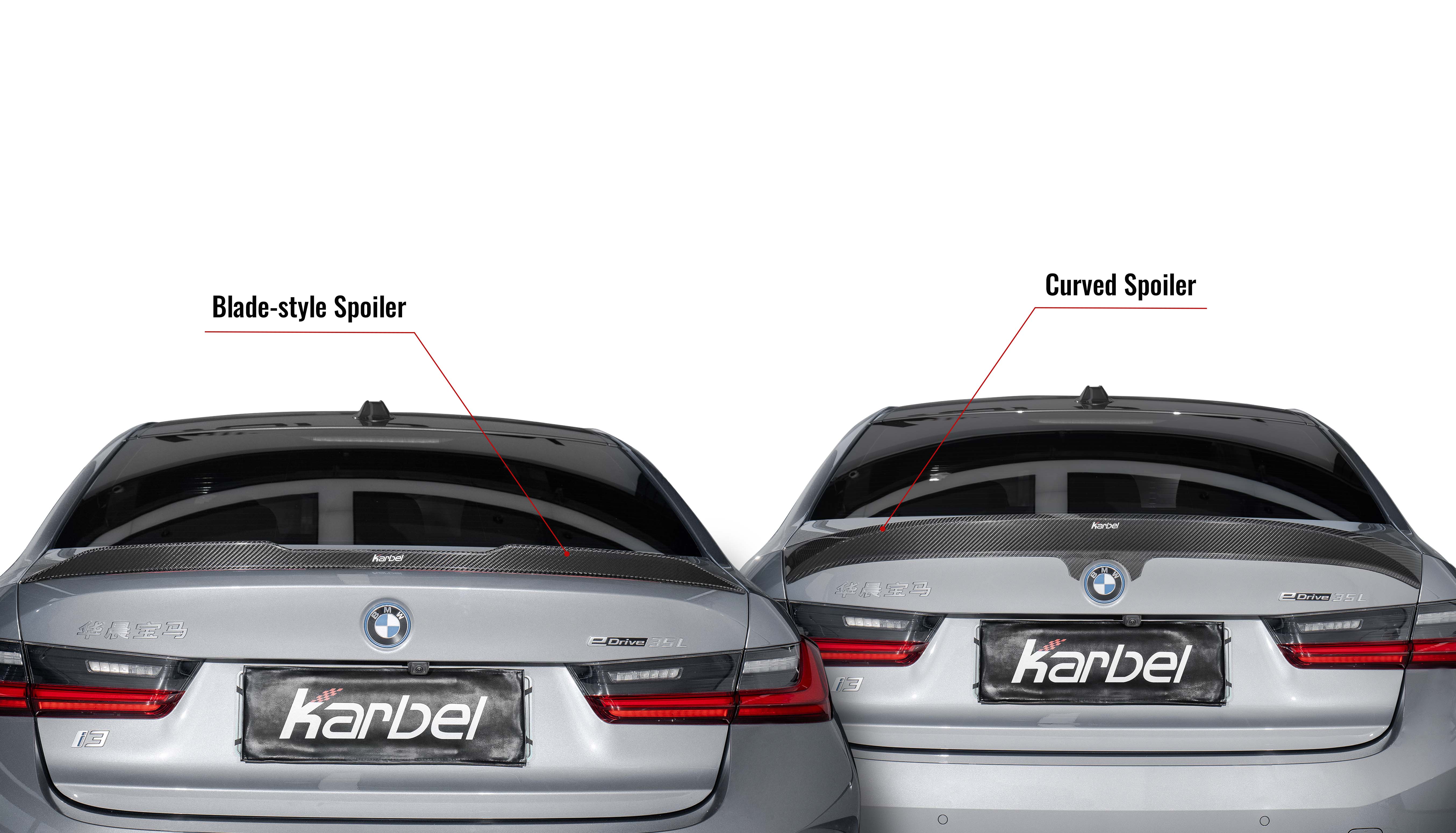 Karbel diffuser front lip side skirts rear spoiler 3K woven texture dry carbon fiber full body kit suitable Top wing for BWM I3 2022-ON