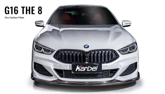 Karbel front lip side skirts rear diffuser rear spoiler 3K black twill weave texture dry carbon fiber full Canards for BWM 8 Series G16 2019-2024