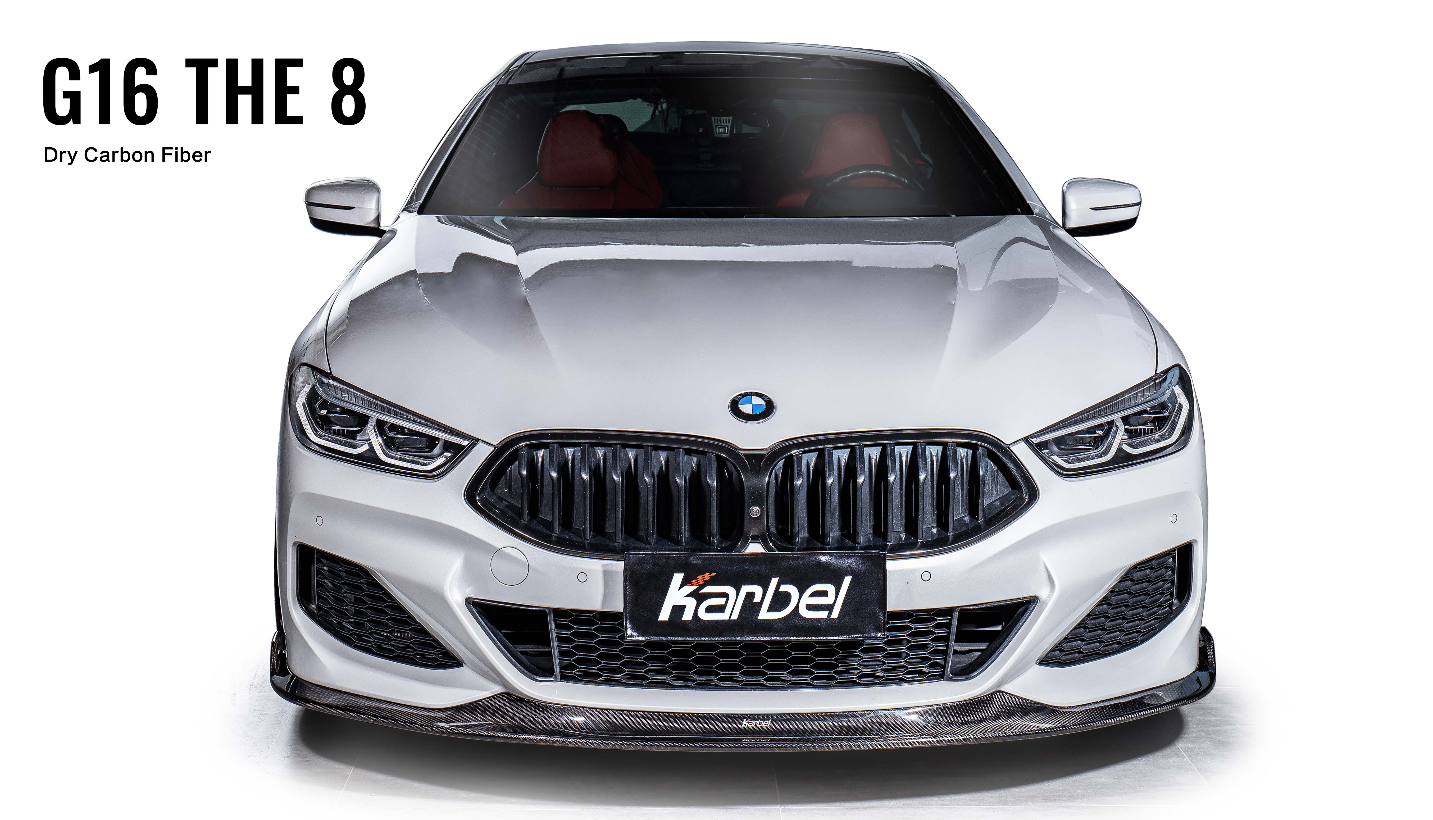 Karbel front lip side skirts rear diffuser rear spoiler 3K black twill weave texture dry carbon fiber full Canards for BWM 8 Series G16 2019-2024