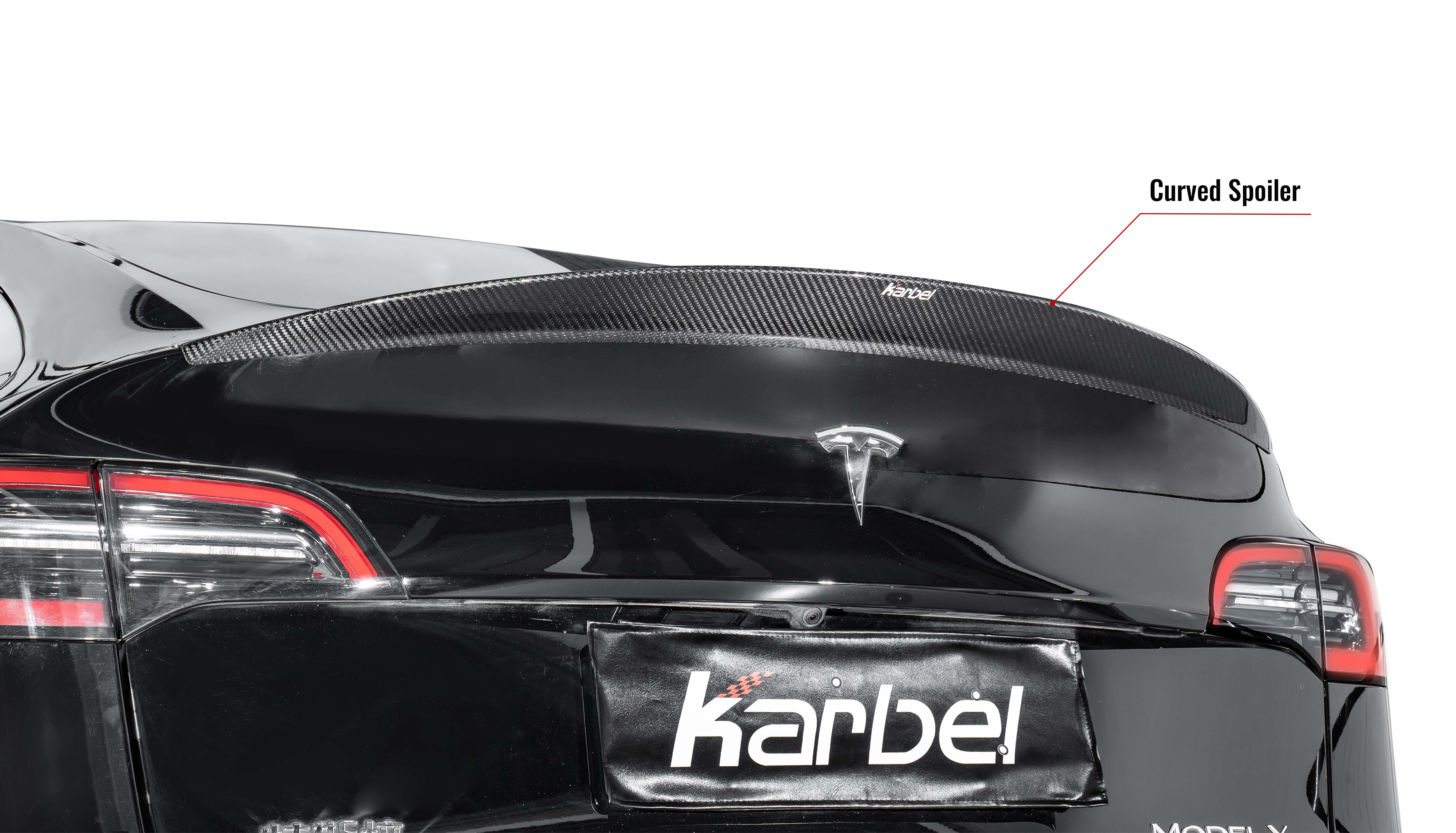 Karbel front lip side skirts rear diffuser rear spoiler 3K black twill weave texture dry carbon fiber full body kit suitable for Tesla Y/YP 2021-2025 