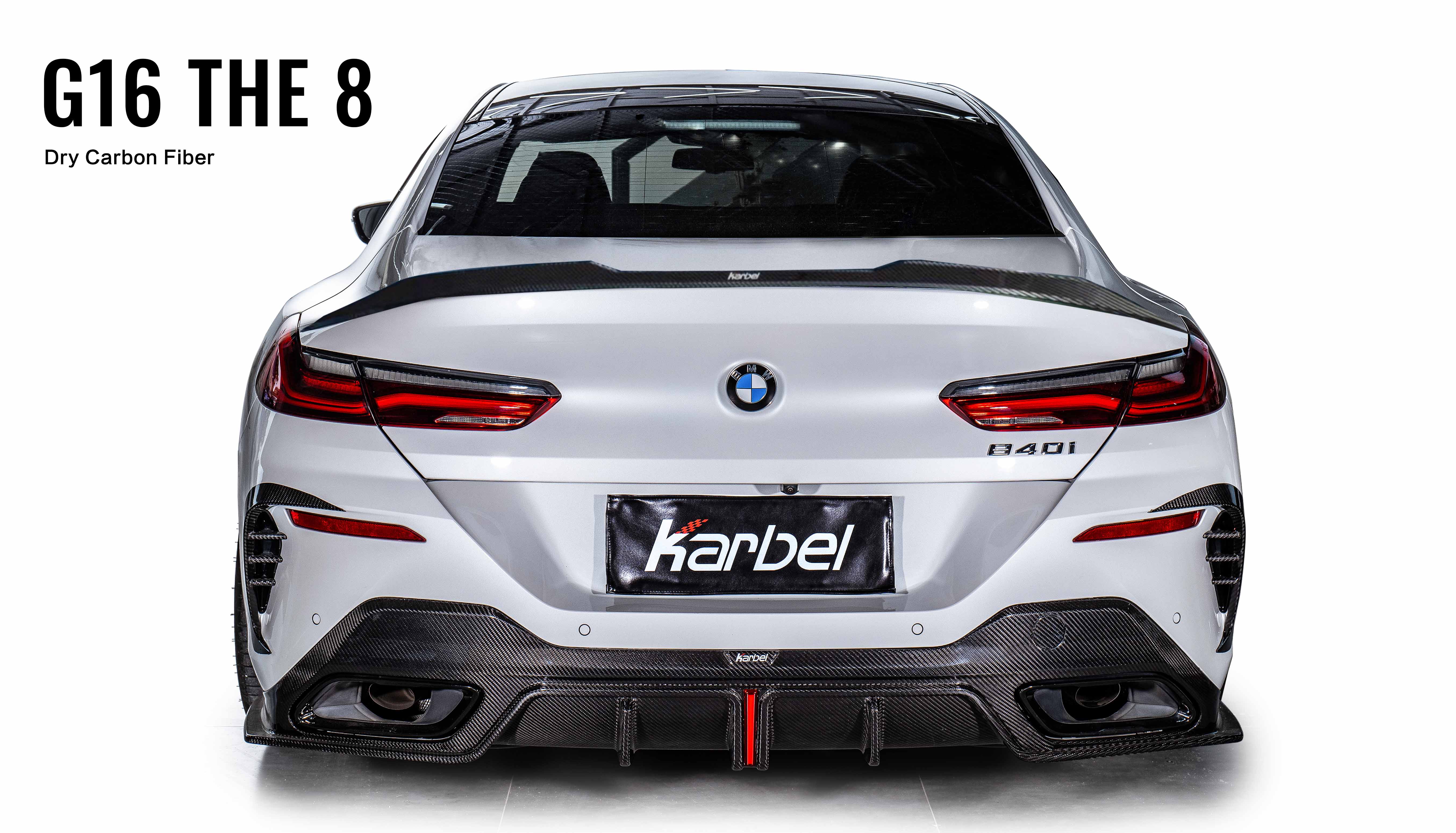 Karbel front lip side skirts rear diffuser rear spoiler 3K black twill weave texture dry carbon fiber full Canards for BWM 8 Series G16 2019-2024