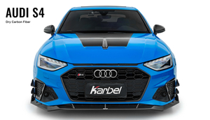 Karbel trunk lid front lip side skirts KB dry carbon fiber 3K glossy black woven twill full body kit rear diffuser spoiler for Audi A4 S4 B9.5 2020-2024