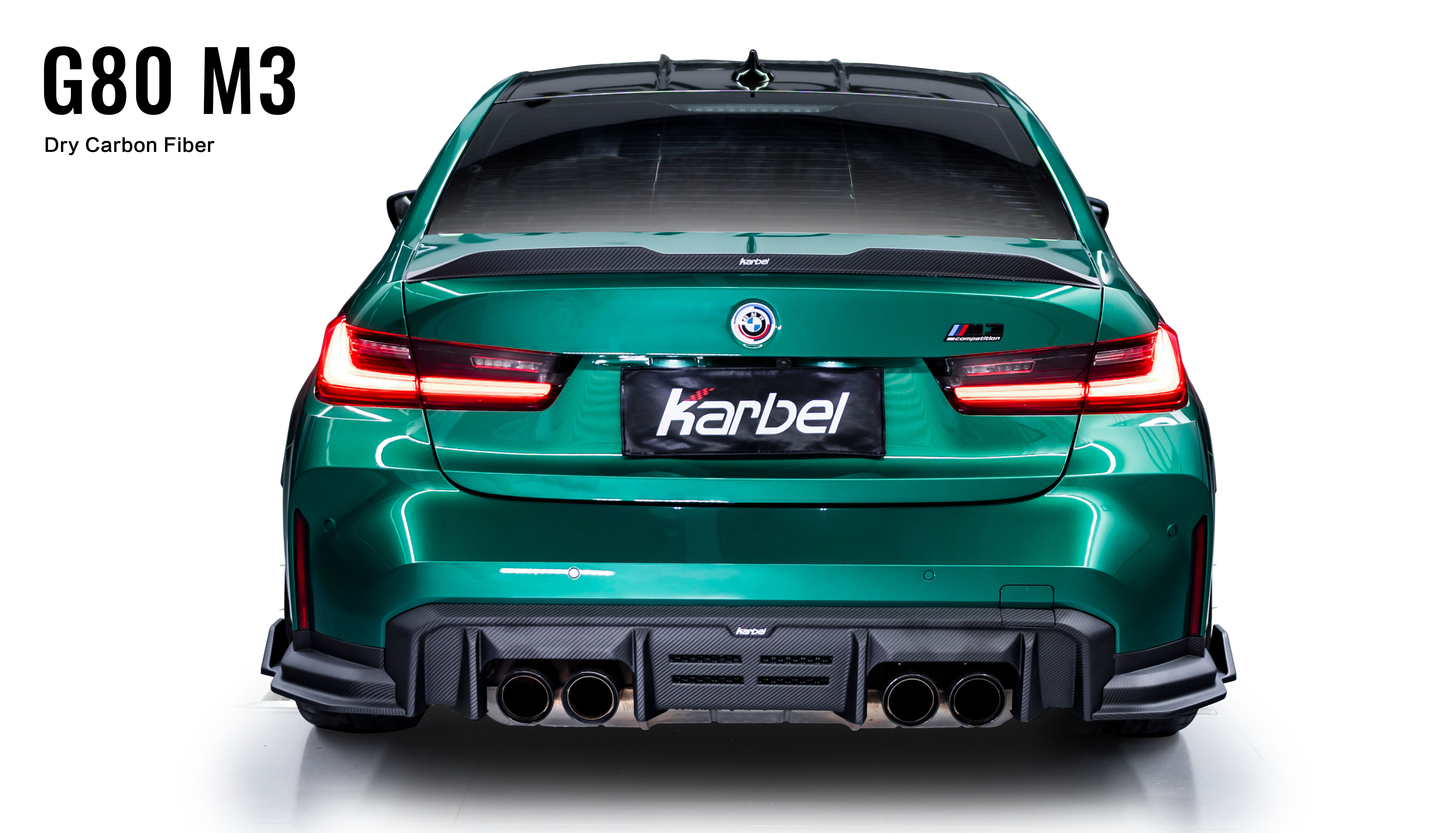 Karbel hood front lip Spoiler rear wing Diffuser Complete vehicle kit KB Dry Carbon Fiber For bmw M3 G80 G81 2021+
