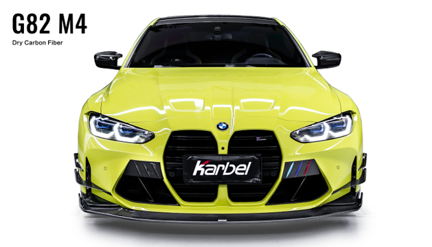 Karbel hood front lip side skirts rear diffuser rear spoiler dry carbon fiber full body kit suitable KB Rearview mirror housing for BMW M4 G82 2021+