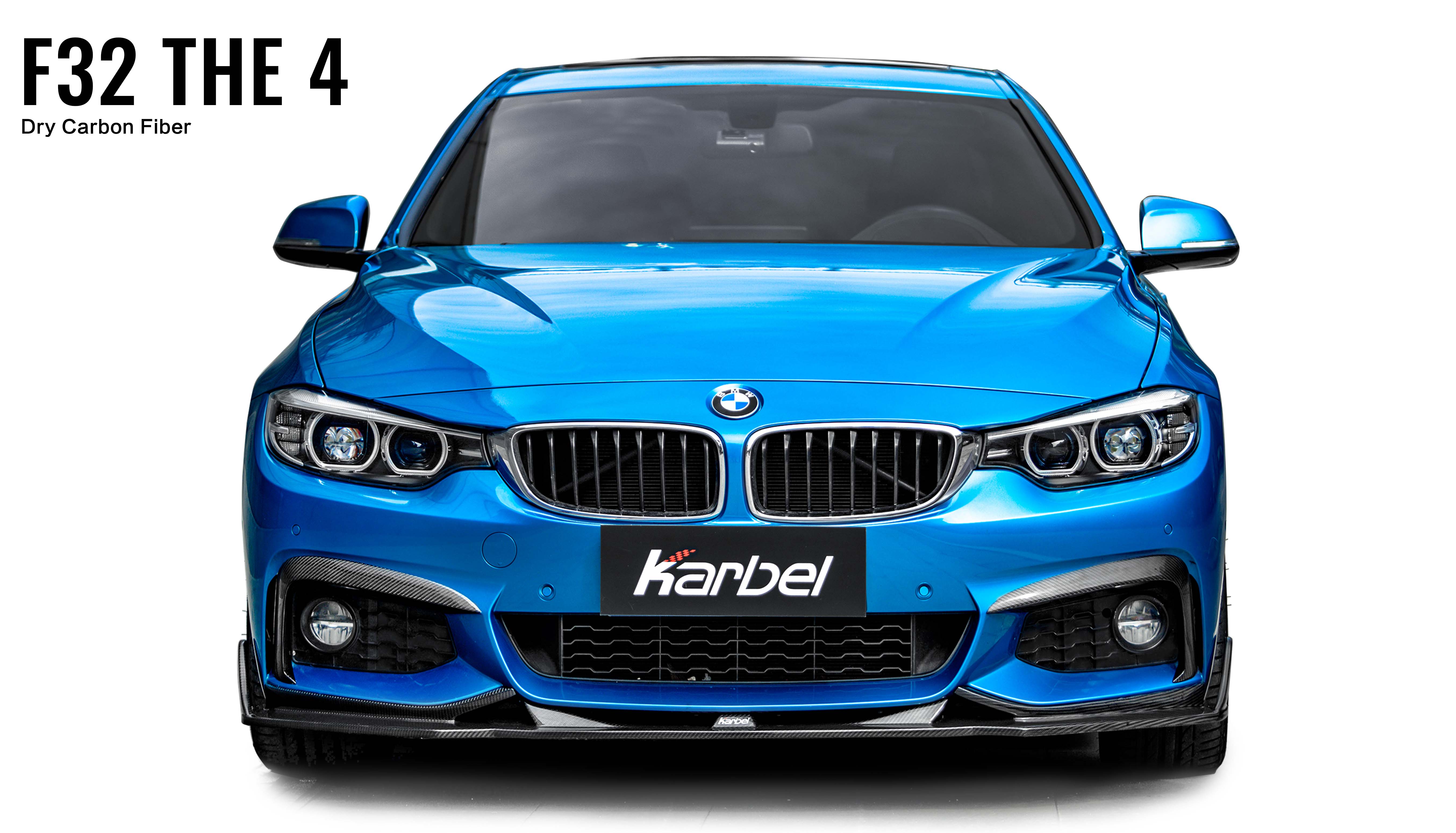 Karbel front lip 3K glossy woven pattern dry carbon fiber Rear diffuser for BWM 4 THE F32 2015-2020