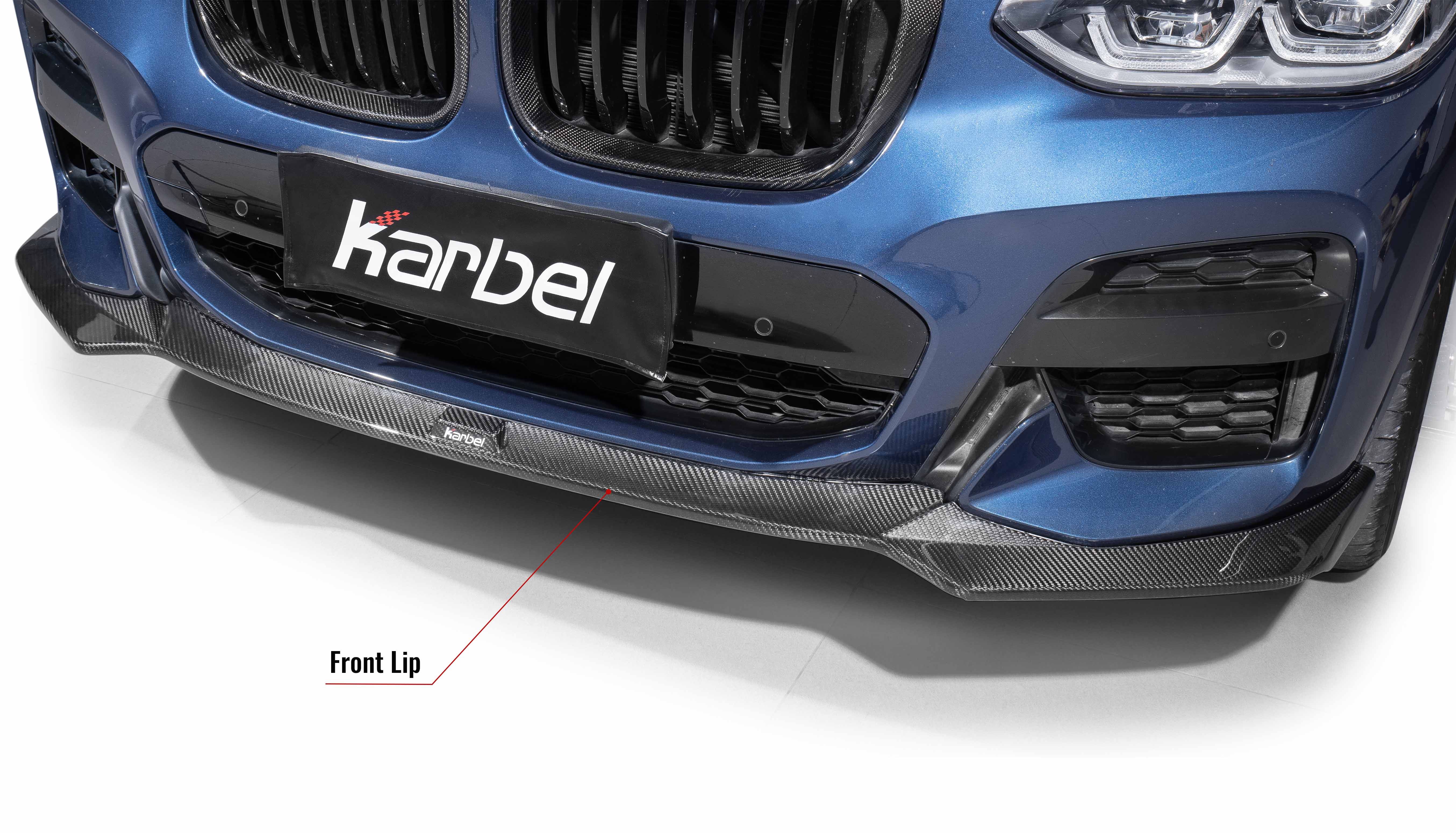 Karbel diffuser front lip side skirts 3K woven texture dry carbon fiber black body kit replacement upgrade wing rear spoiler for BWM go8 X3 2019-2021sale