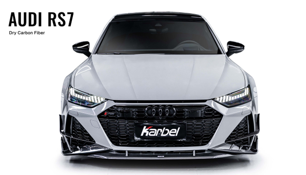 Karbel spoiler front lip side skirts rear diffuser KB dry carbon fiber full body kit suitable front fender molding for Audi RS7 C8 2013-2024