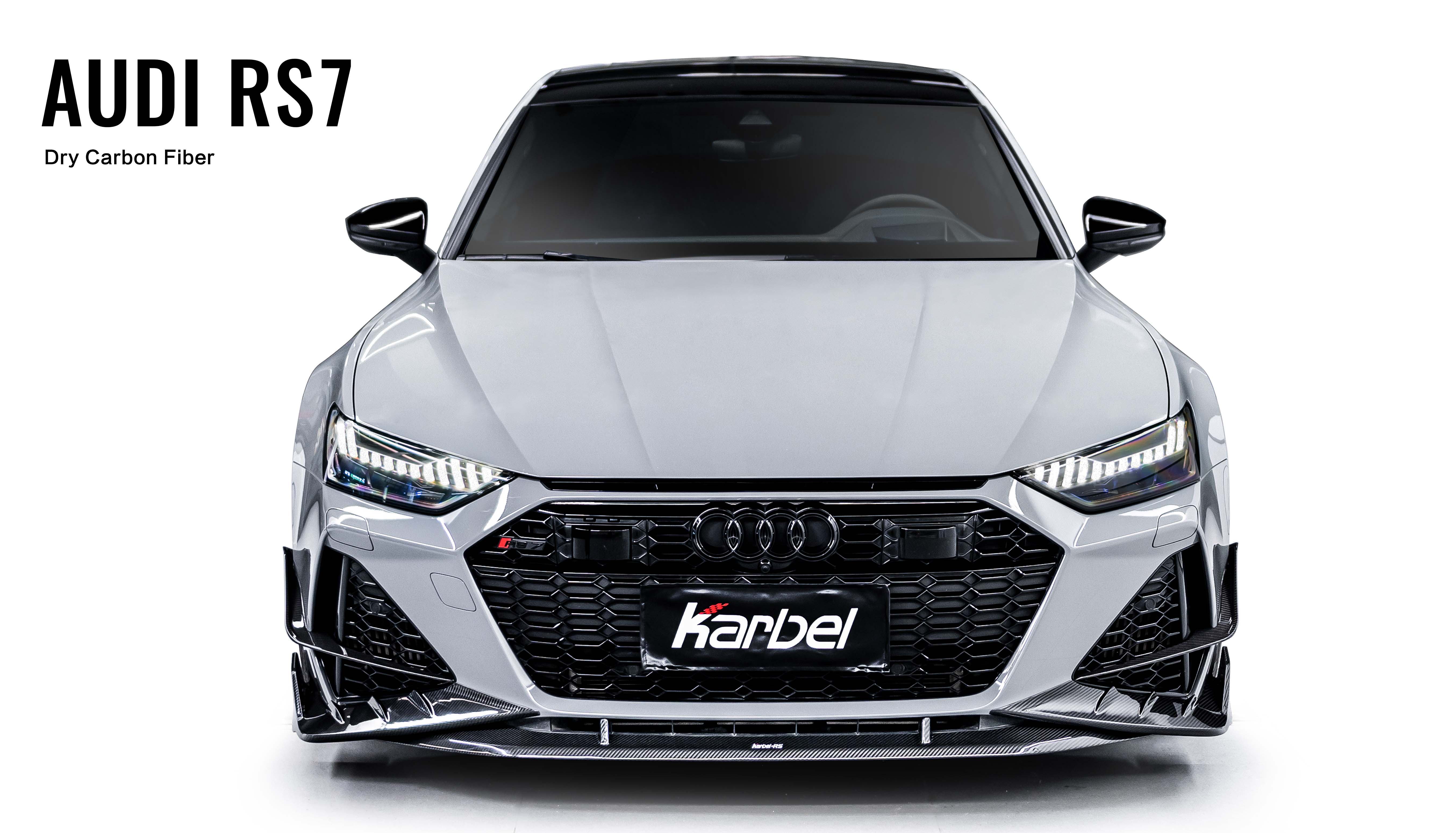 Karbel spoiler front lip side skirts rear diffuser KB dry carbon fiber full body kit suitable front fender molding for Audi RS7 C8 2013-2024