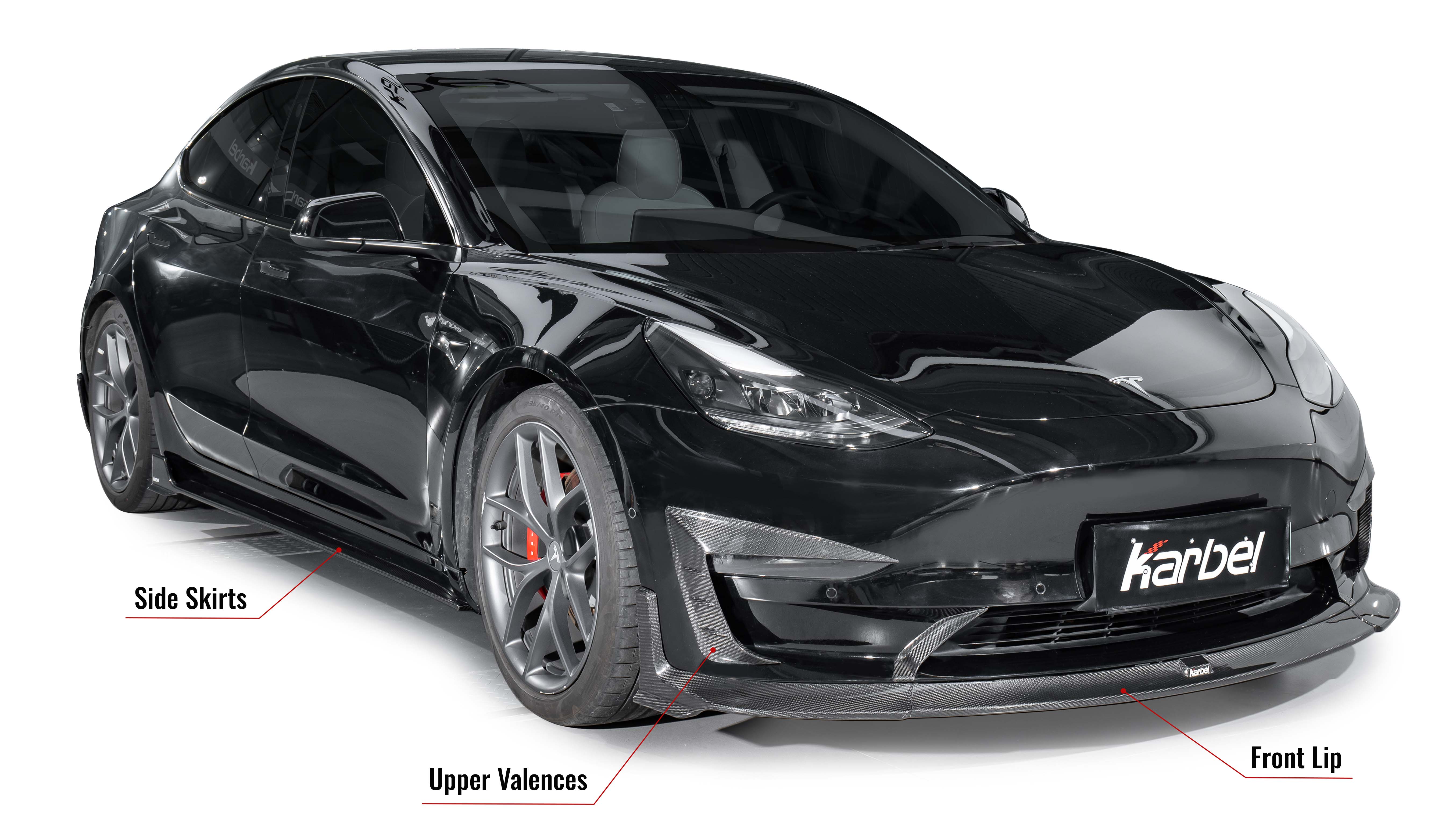 Karbel 3K Dry Carbon Fiber Complete Kit For Tesla Model 3 2019+