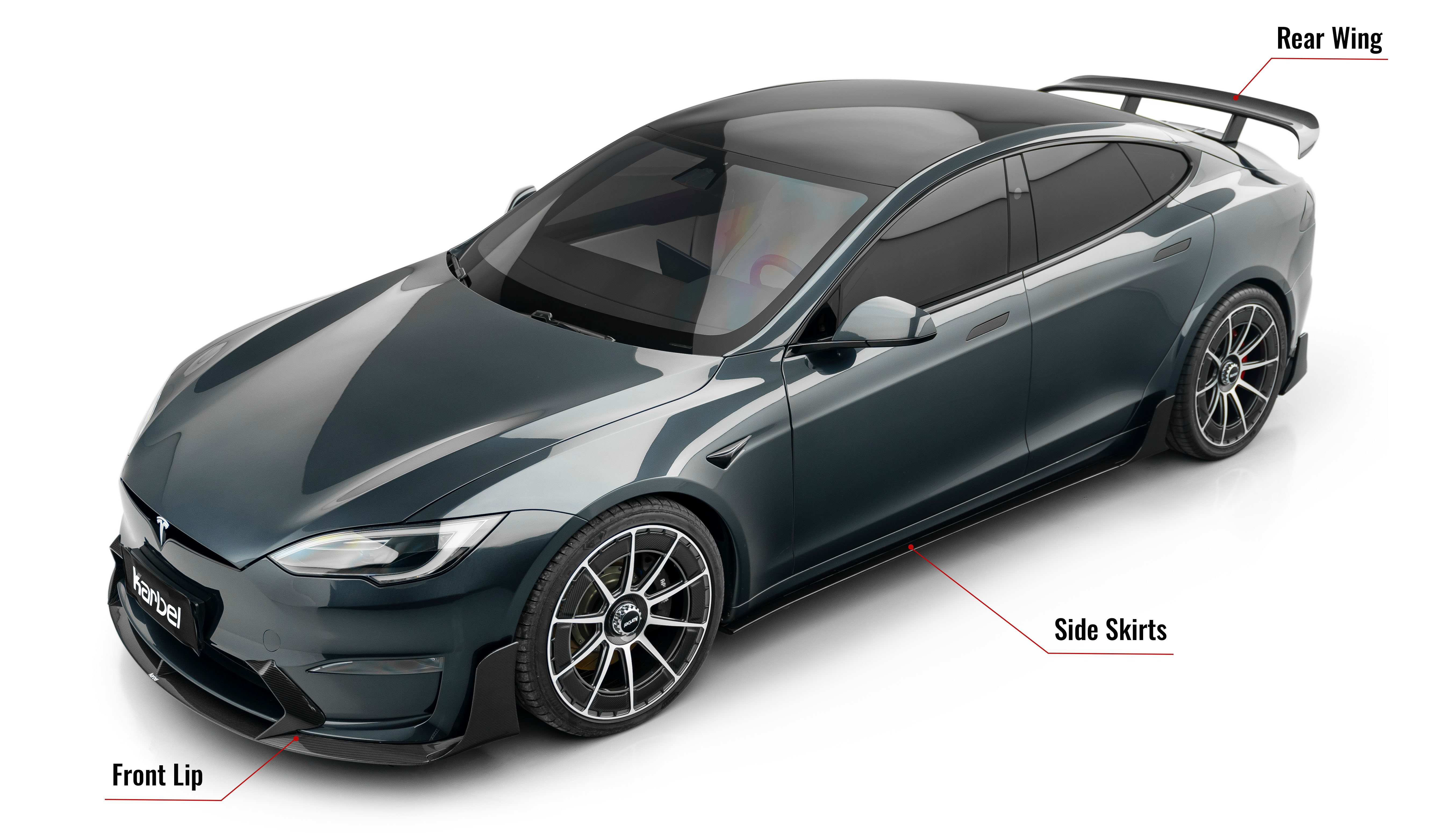 Karbel 3K Dry Carbon Fiber Full Body Kit For Tesla Model S 3rd Gen 2021-2023