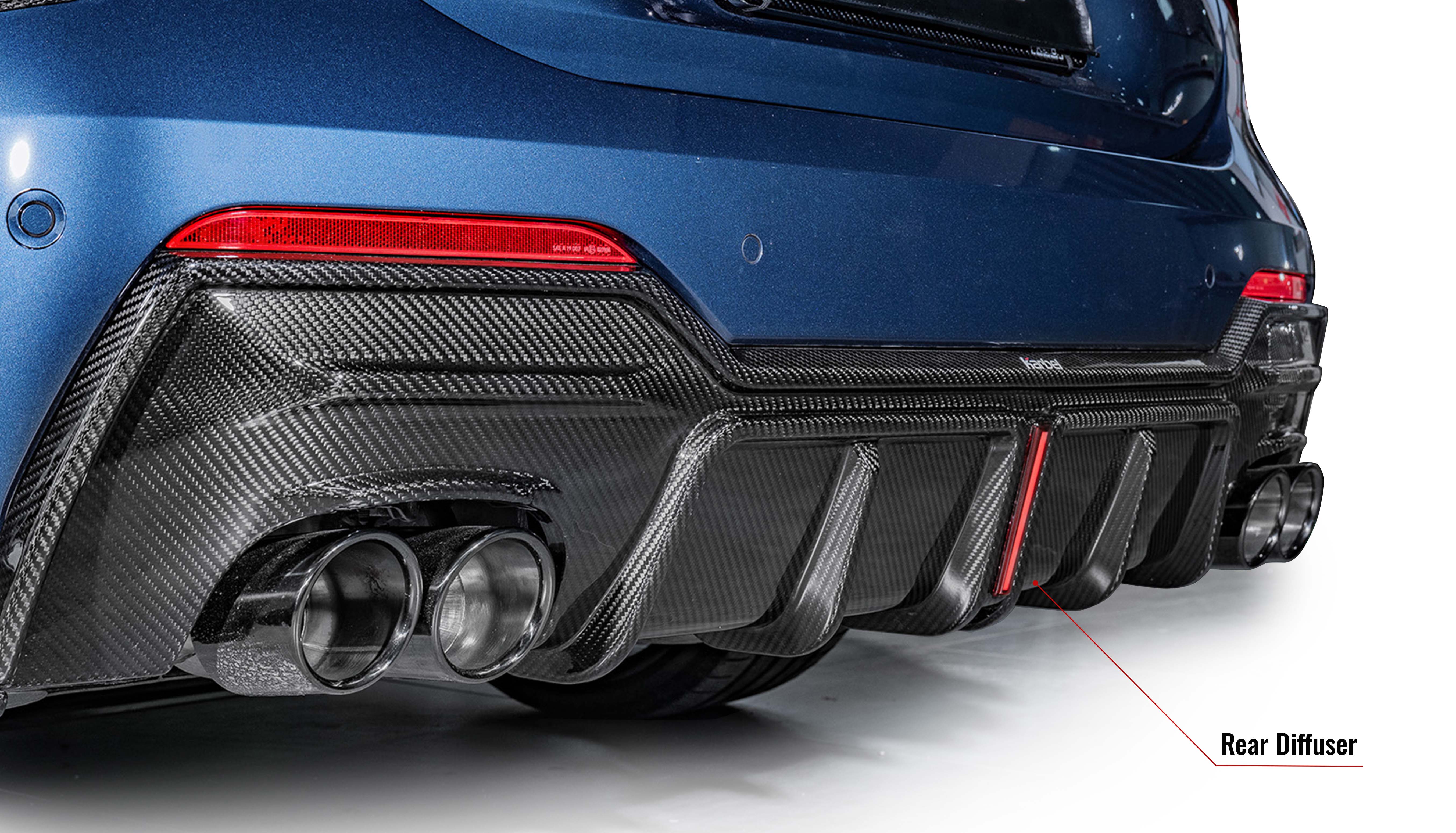 Karbel hood front lip side skirts rear diffuser rear spoiler 3K woven texture dry carbon fiber full body kit suitable for BWM 4 Series G22-G23 2019-2024