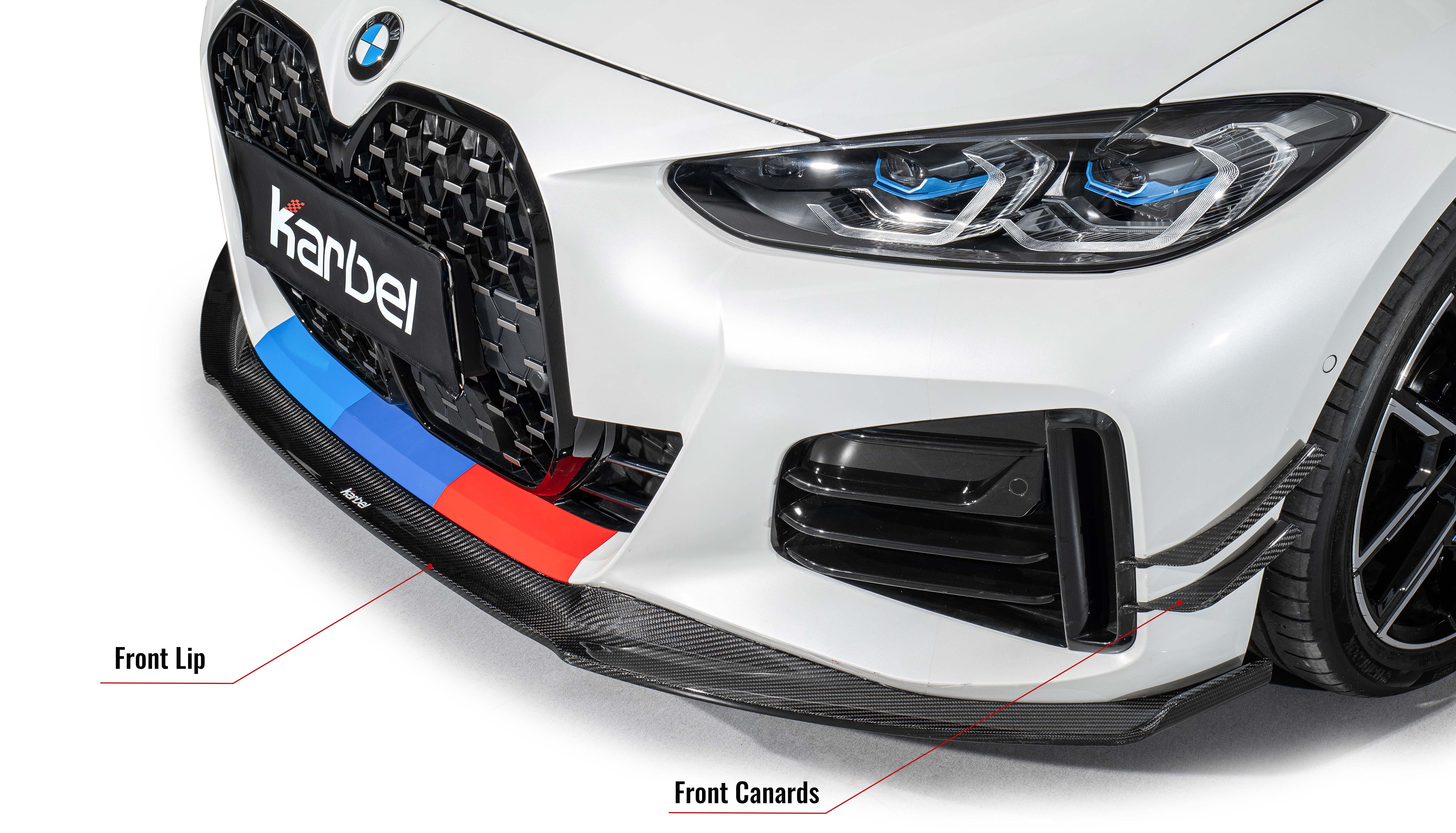 Karbel front lip spoiler dry carbon fiber full body kit side skirts diffuser for BWM G26 Gran Coupe M Sport 4-Door 2020+