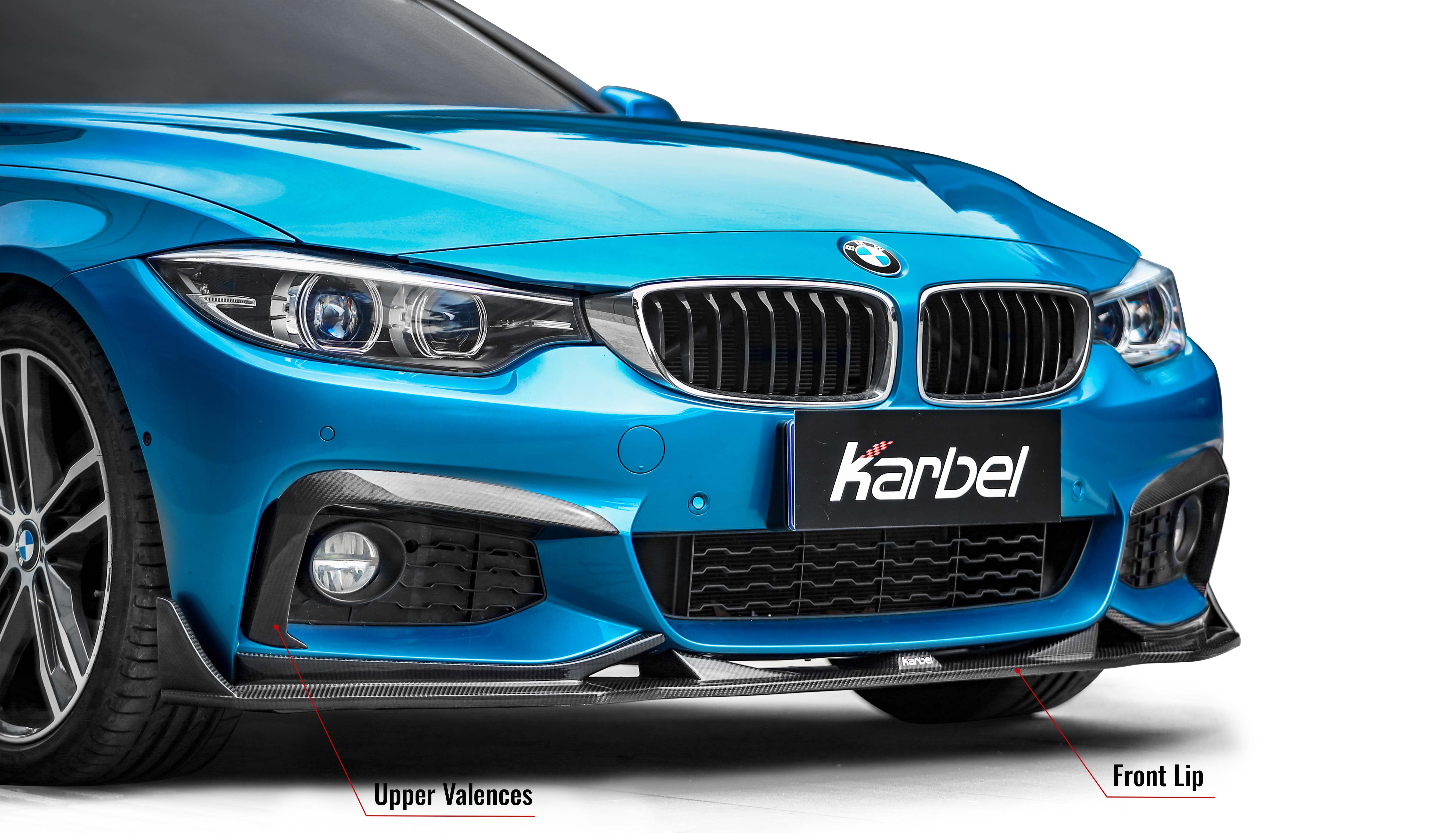 Karbel front lip 3K glossy woven pattern dry carbon fiber Rear diffuser for BWM 4 THE F32 2015-2020