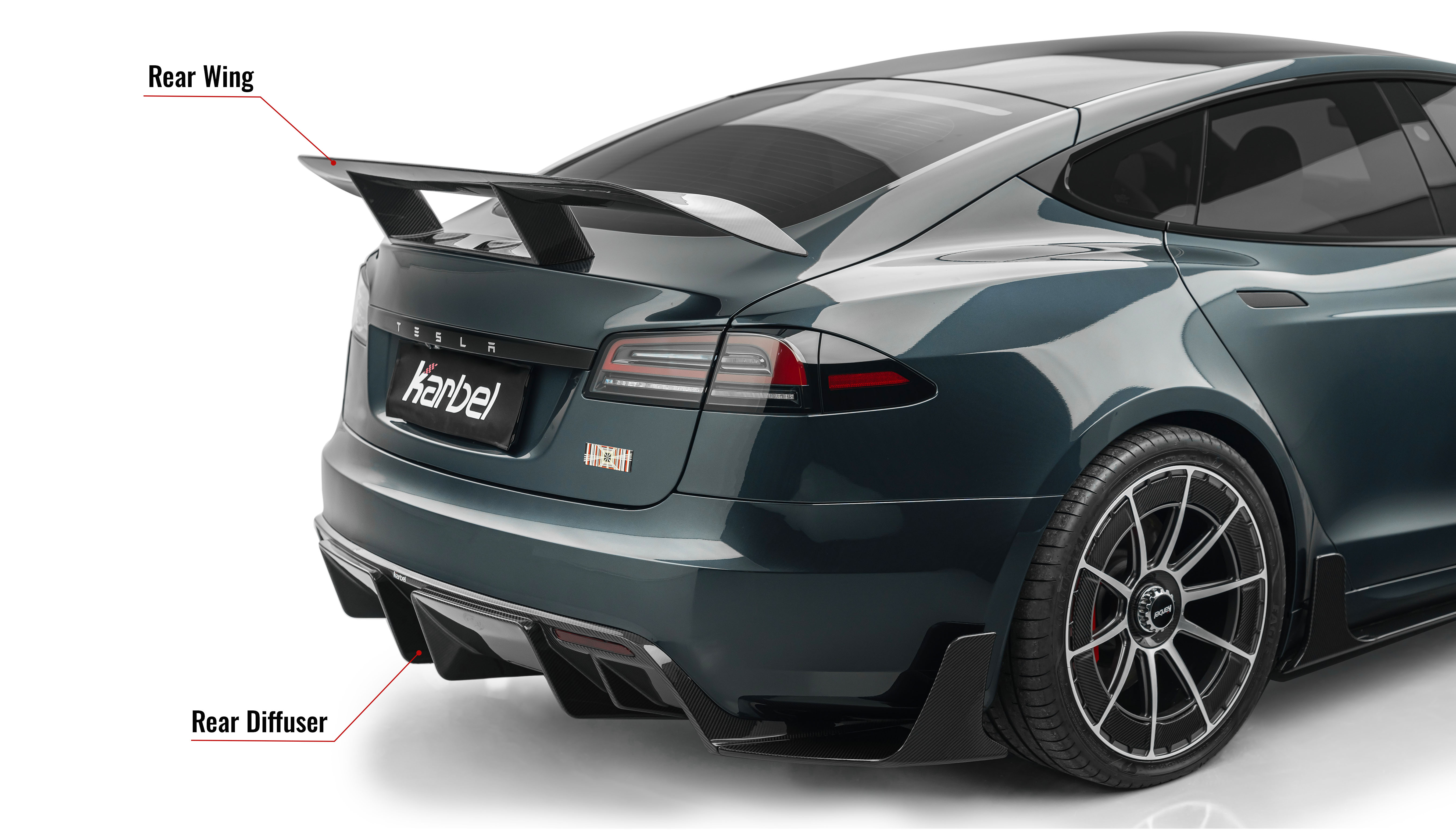 Karbel 3K Dry Carbon Fiber Full Body Kit For Tesla Model S 3rd Gen 2021-2023