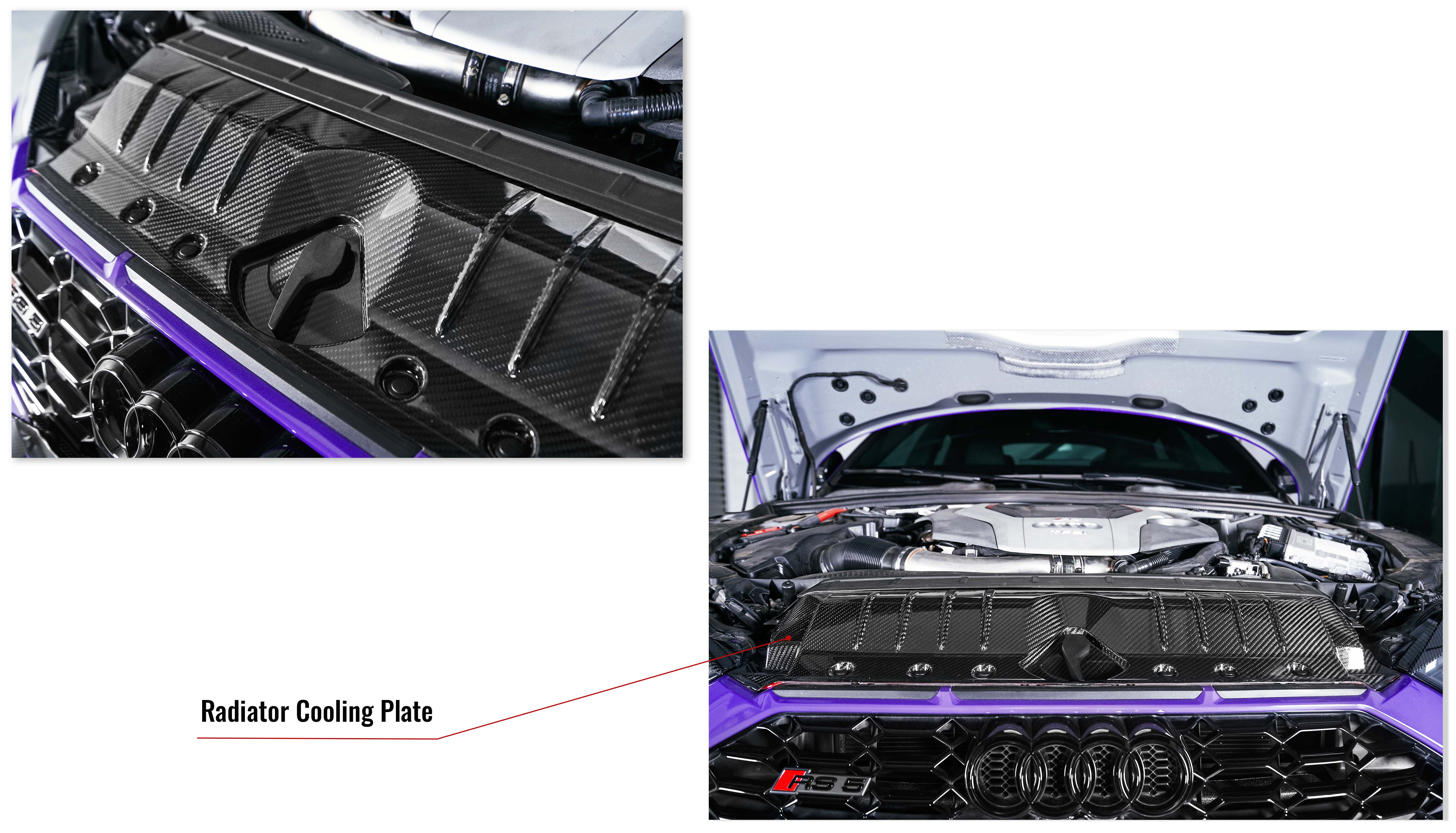 Karbel KB diffuser front lip hood side skirts spoiler dry carbon fiber Complete vehicle kit for Audi RS5 2020-2023