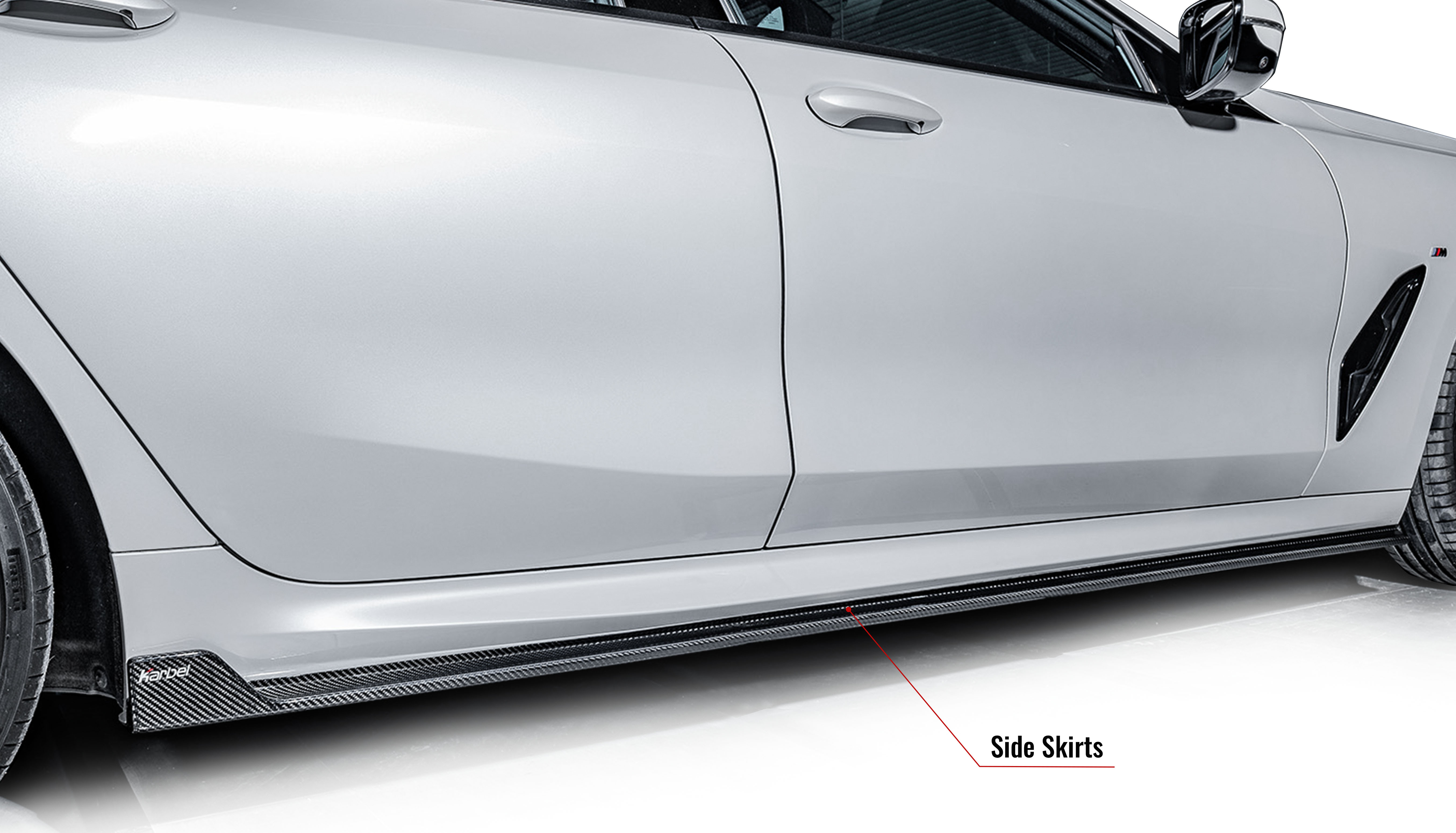 Karbel front lip side skirts rear diffuser rear spoiler 3K black twill weave texture dry carbon fiber full Canards for BWM 8 Series G16 2019-2024