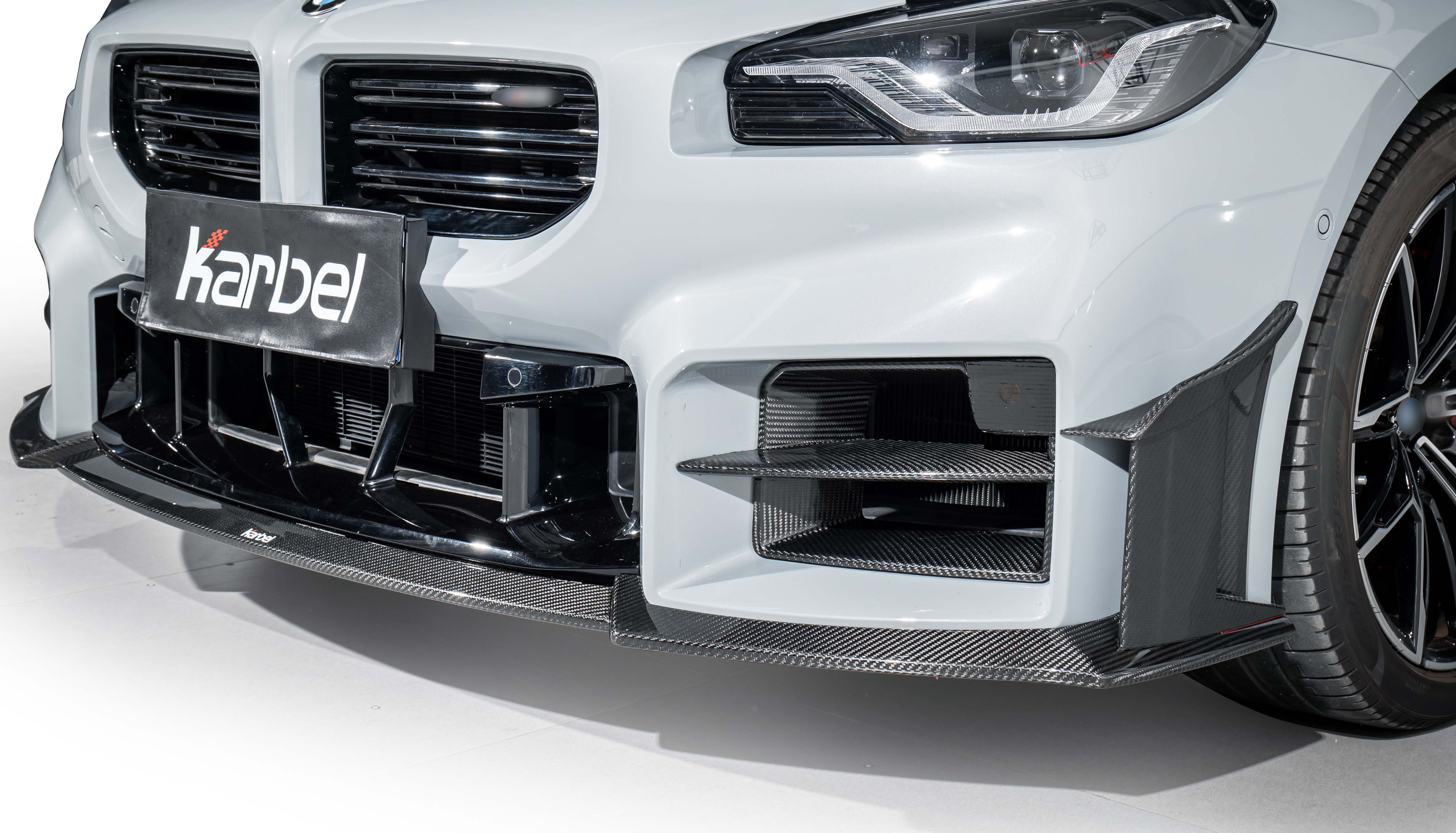 Karbel KB front lip side skirts rear diffuser rear spoiler 3K black woven texture dry carbon fiber full body kit suitable for BWM M2 G87 2019-2024 