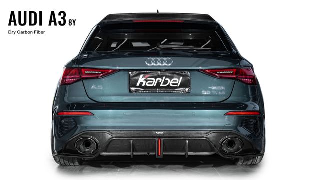 Karbel KB Dry Carbon Fiber 3K Glossy Black Body Kit For Audi S3 A3 8Y 2021-2024