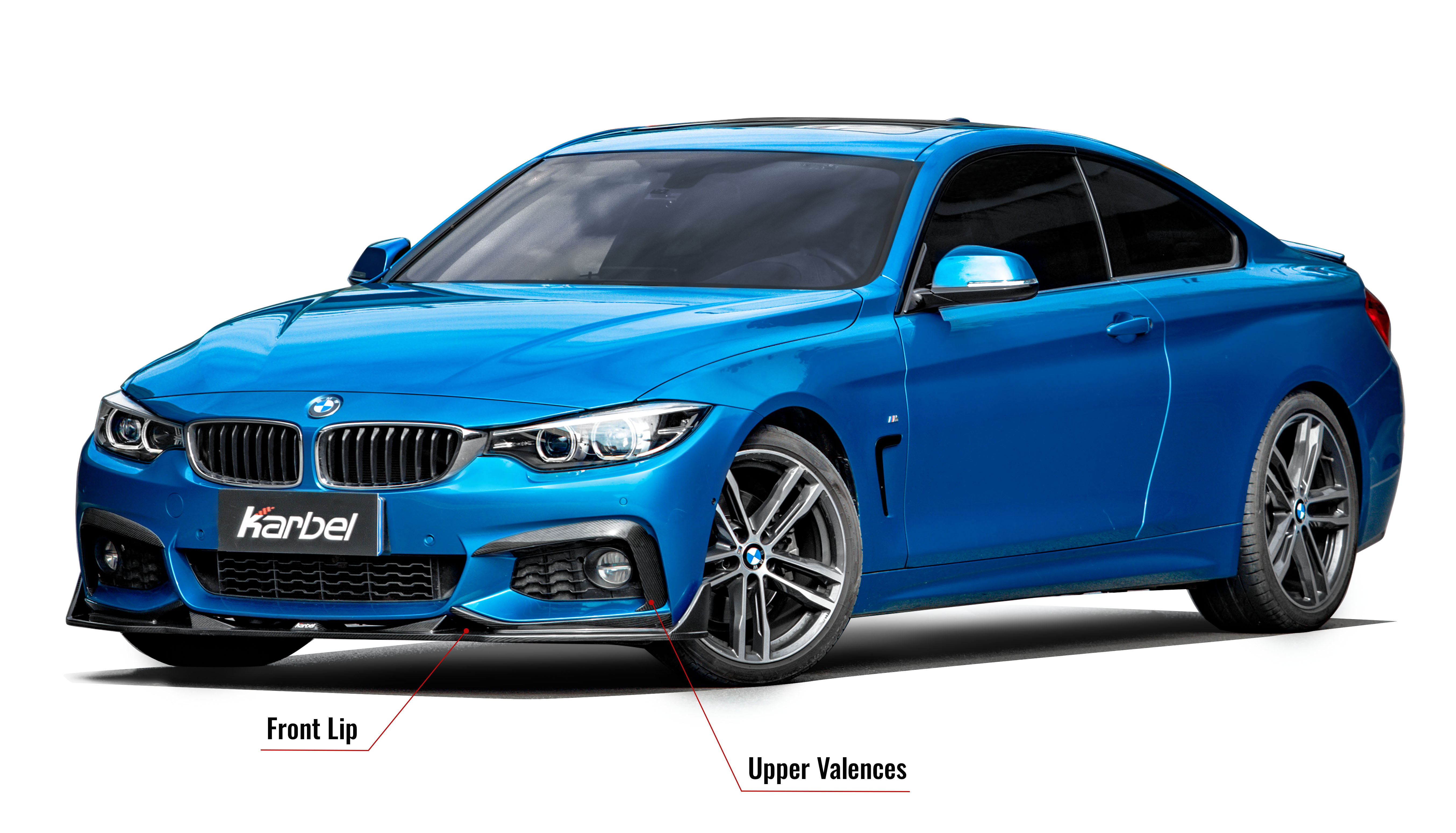 Karbel front lip 3K glossy woven pattern dry carbon fiber Rear diffuser for BWM 4 THE F32 2015-2020