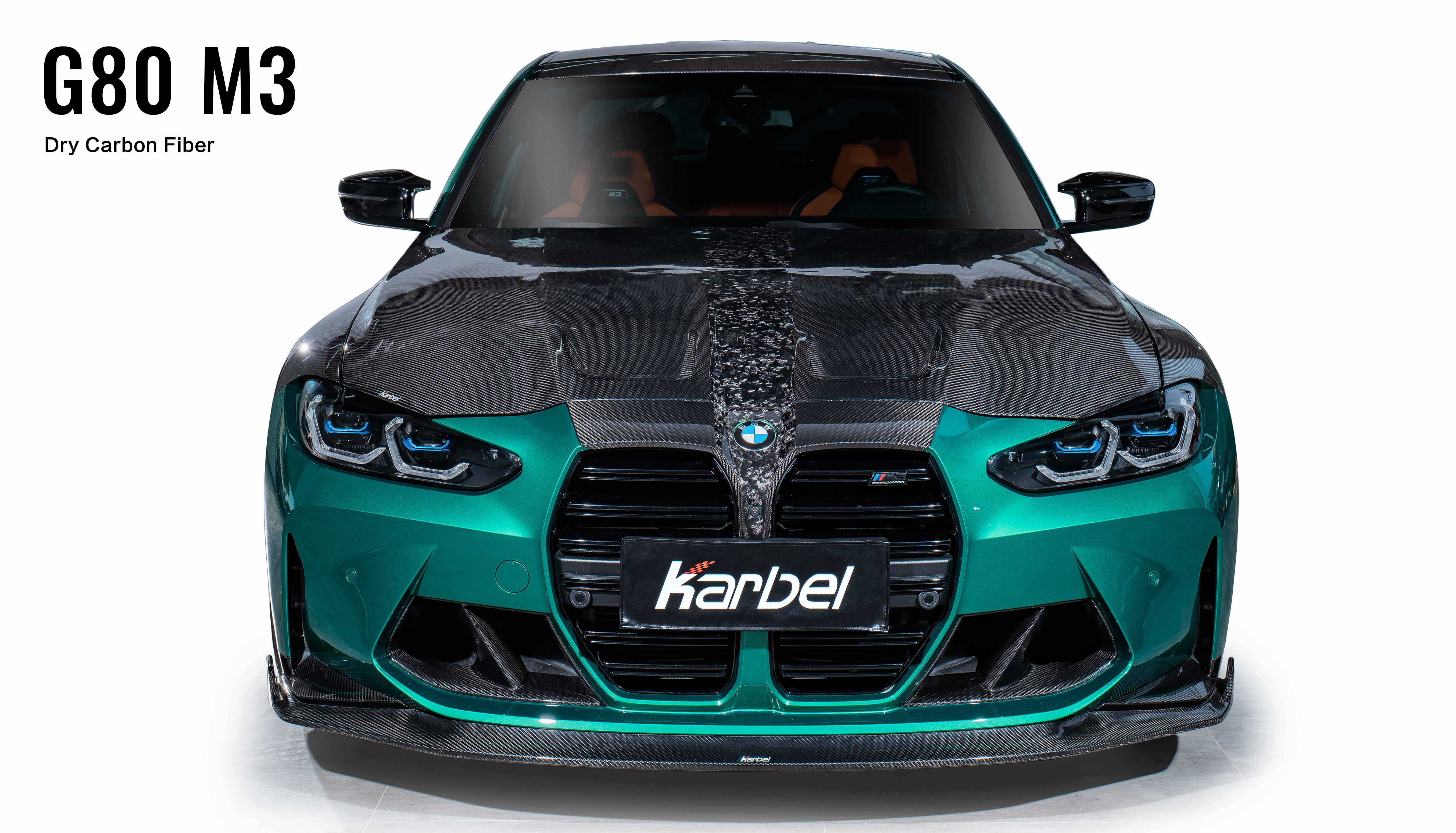 Karbel hood front lip Spoiler rear wing Diffuser Complete vehicle kit KB Dry Carbon Fiber For bmw M3 G80 G81 2021+