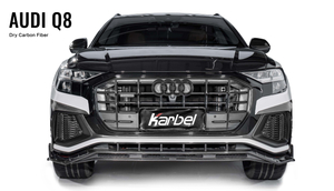 Karbel KB diffuser front lip hood side skirts spoiler black dry carbon fiber Complete vehicle kit for Audi SQ8/Q8 2018-2022