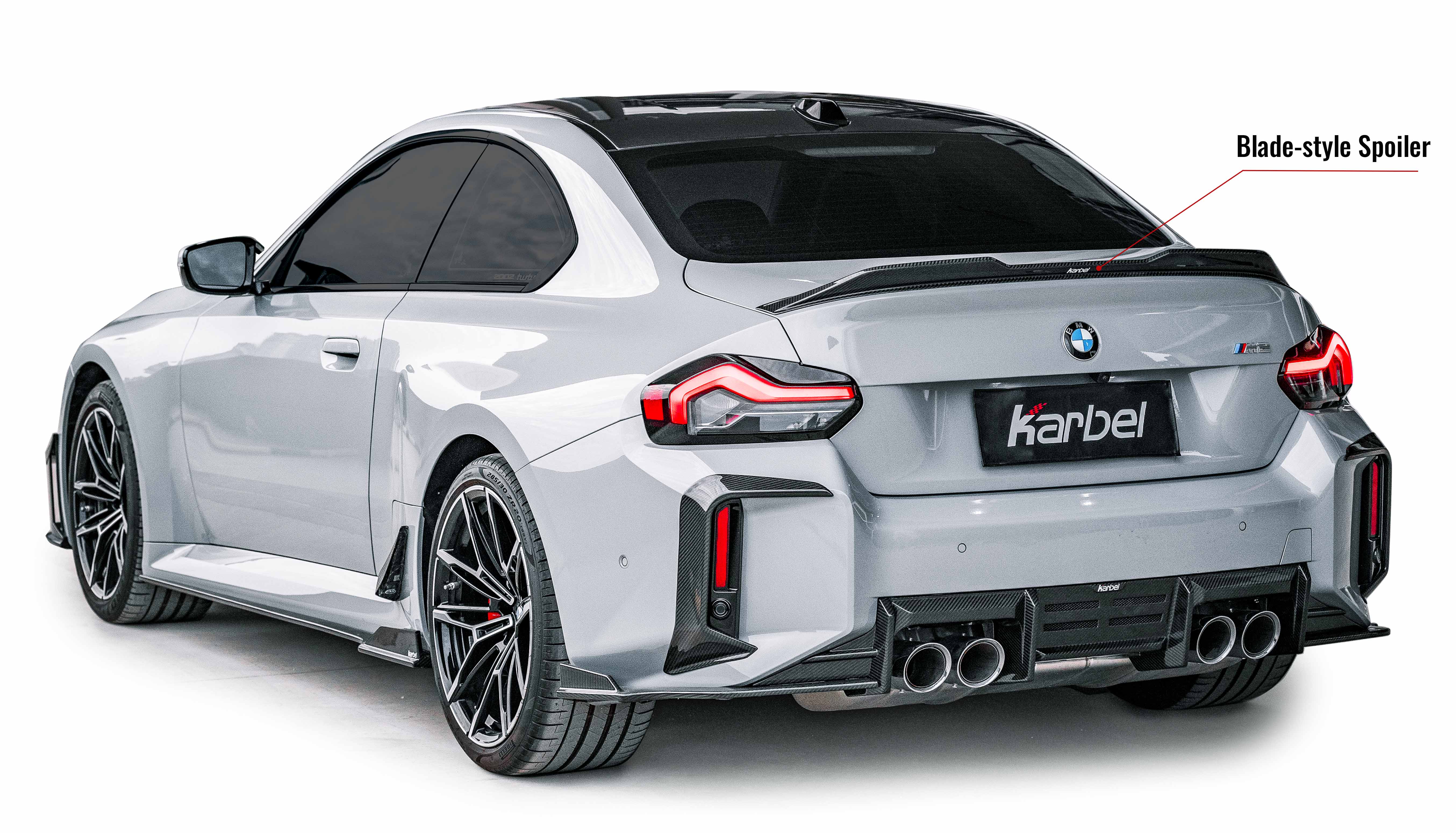 Karbel KB front lip side skirts rear diffuser rear spoiler 3K black woven texture dry carbon fiber full body kit suitable for BWM M2 G87 2019-2024 