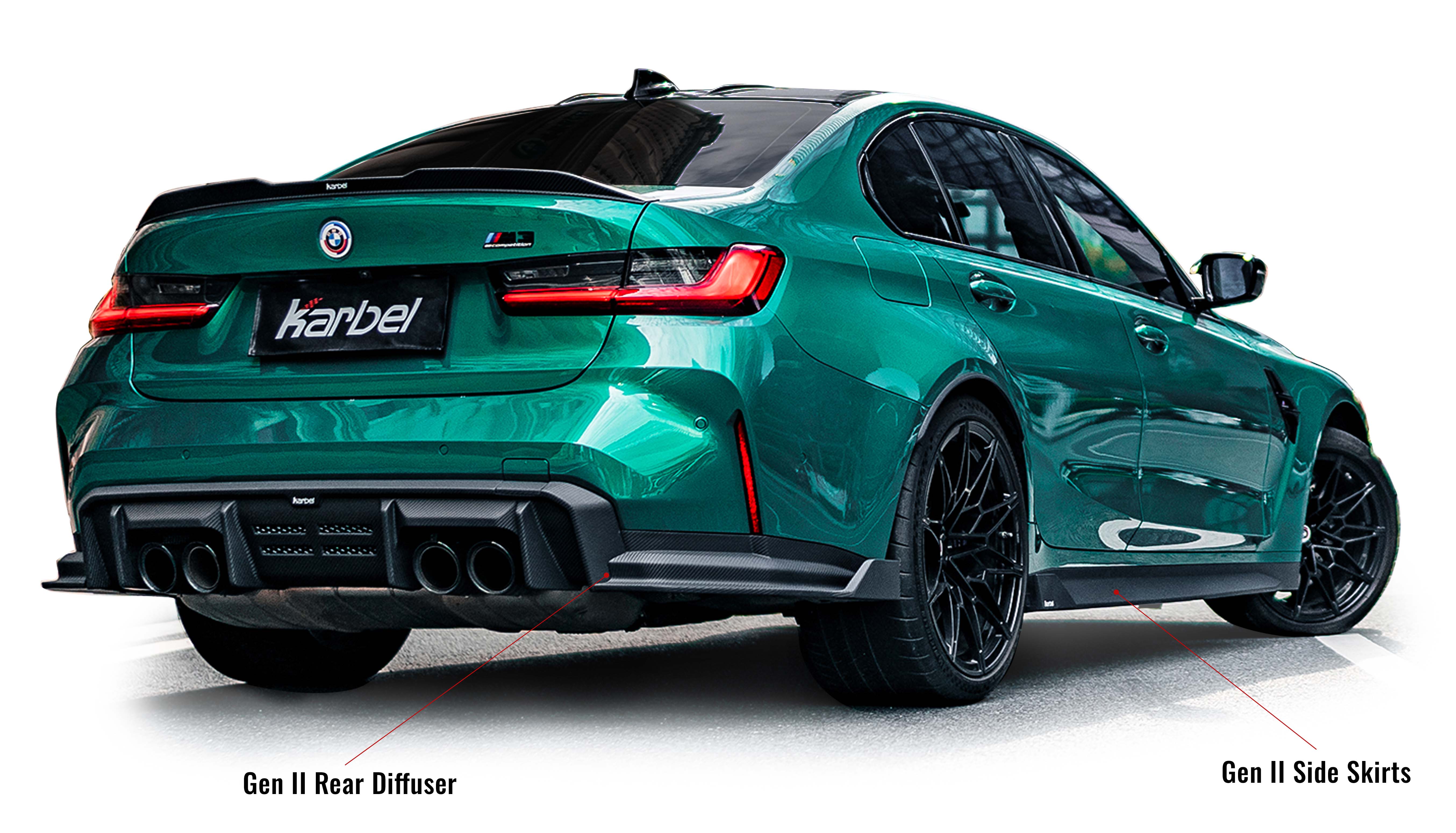 Karbel hood front lip Spoiler rear wing Diffuser Complete vehicle kit KB Dry Carbon Fiber For bmw M3 G80 G81 2021+